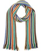 Drake's Stripe Knit Scarf - Lyst