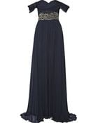 Notte By Marchesa Embellished Silk-Chiffon Gown - Lyst