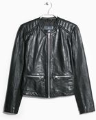 Mango Leather Jacket - Lyst