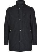 Hugo Boss Leather Trimmed Jacket - Lyst