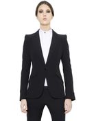 Alexander McQueen Leaf Viscose Crepe Jacket - Lyst
