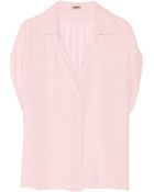 L'Agence Silk Crepe De Chine Top - Lyst