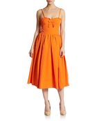 RED Valentino Ruffle-Trimmed Sweetheart Dress - Lyst
