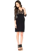 Adrianna Papell Maternity Lace Tiered Dress - Lyst