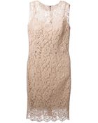 Dolce & Gabbana Sleeveless Floral Lace Dress - Lyst