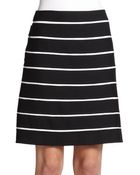 Marc Jacobs Striped Wool Skirt - Lyst
