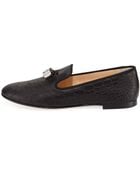 Giuseppe Zanotti Metallic Tassel Croc-Embossed Loafer - Lyst