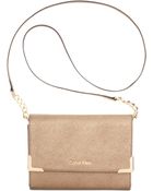 Calvin Klein On My Corner Saffiano Crossbody - Lyst