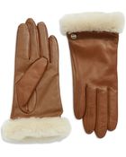 Ugg Leather Gloves - Lyst