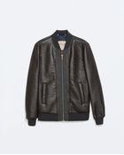 Zara Embossed Jacket - Lyst