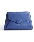 Proenza Schouler Blue Leather Ps13 Pocket Clutch - Lyst