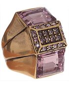 Oscar de la Renta Crystal Baguette Ring - Lyst