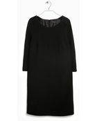 Violeta By Mango Stitched Detail Dress - Lyst