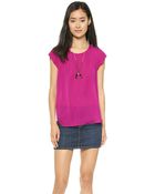 Joie Tristabelle Blouse - Deep Fuchsia - Lyst