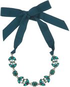 Lanvin Green Icon Crystal Necklace - Lyst
