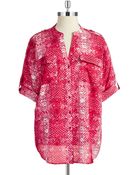 Calvin Klein Plus Printed Tunic - Lyst