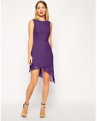 Asos Soft Chiffon Dress With Step Hem - Lyst