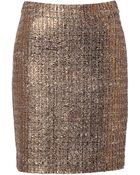Steffen Schraut Metallic Boucle Skirt - Lyst