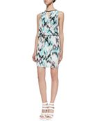 Ella Moss Sleeveless Printed Dress W/ Keyholes - Lyst
