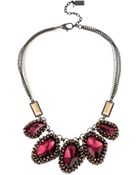 Kenneth Cole New York Faceted Stone Frontal Necklace - Lyst