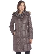 Marc New York Anthracite Lacquer Quilted 'Alana' Fur Trim Hooded Down Coat - Lyst