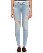 Rag & Bone Distressed Convoy Skinny Jeans - Lyst