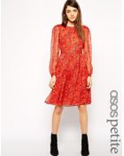 Asos Exclusive Midi Dress With Cut Out Back In Paisley Print - Lyst