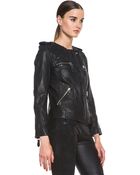 Etoile Isabel Marant Kady Washed Leather Jacket in Black - Lyst