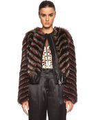 Givenchy Chevron Marmot Fur Jacket - Lyst