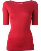 Dolce & Gabbana Three-Quarter Sleeve Top - Lyst