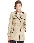 Tommy Hilfiger Piped Trench Coat - Lyst