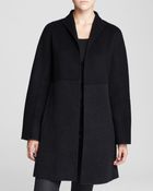 Eileen Fisher Color Block Wool Coat - Lyst
