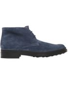Tod's Suede Desert Ankle Boot - Lyst