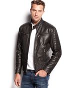 Michael Kors Quilted Washed Leather Jacket - Lyst