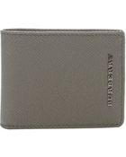 Burberry Nickel Calfskin Leather Logo Front Bifold Wallet - Lyst