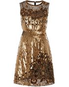 Alberta Ferretti Embroidered Tulle Dress - Lyst