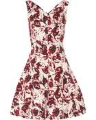 Oscar de la Renta Printed Cotton-Blend Dress - Lyst