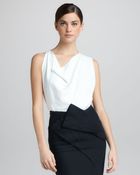 Donna Karan New York Draped Cowl-Neck Top - Lyst