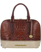 Brahmin Embossed Leather Satchel - Lyst