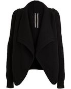 Rick Owens Ribbed Chunky Knit Cardigan - Lyst