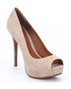 Schutz Chamois Suede Peep Toe 'Somer' Platform Pumps With Matching Flats - Lyst