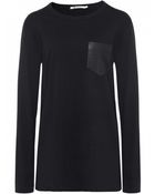 T By Alexander Wang Supima Leather Patch Pocket Top - Lyst