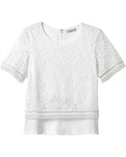 Rebecca Taylor Lace Overlay Top - Lyst