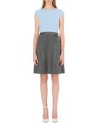 Max Mara Studio Pola Wool-blend Dress Greybaby Blue - Lyst