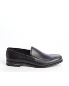 Prada Black Leather Slip On Loafers - Lyst