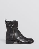 Via Spiga Flat Lace Up Combat Booties - Bindu - Lyst