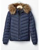 Gap Fur-Trim Down Puffer - Lyst