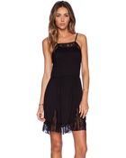 Free People Lace Insert Swing Slip Dress - Lyst