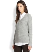 Vince Wool & Cashmere Textured-Knit Sweater - Lyst