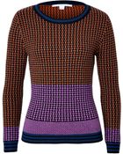 Diane von Furstenberg Geometric Pattern Jacquard Knit Sweater - Lyst